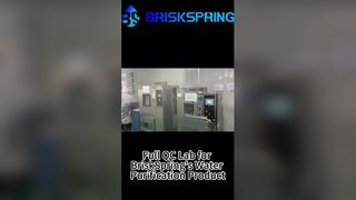 BriskSpring 정수 제품에 대한 전체 QC 연구소