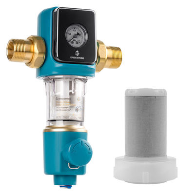 프리미엄 40 미크론 침전물 프리필터, BPA 프리 자동 역세척 스크레이퍼 포함 (가정용)