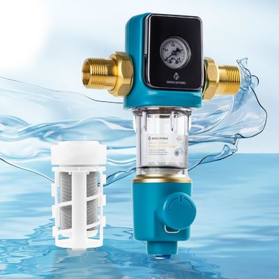 프리미엄 40 미크론 침전물 프리필터, BPA 프리 자동 역세척 스크레이퍼 포함 (가정용)