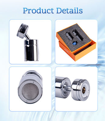 360° 회전 가능한 마이크로 나노 버블 수도꼭지 연장기, 리터당 1천억 개의 버블과 0.001-0.1MM 버블 직경으로 고효율 딥 클리닝