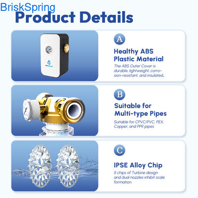 수도관 스케일 제거 필터, 주방, 욕실 및 배관 유지 보수를 위한 무염 연수기 대체