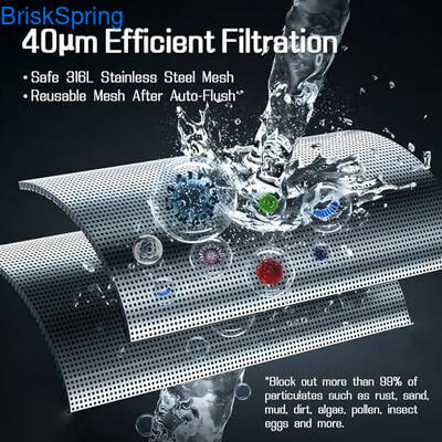 NSF 인증 316L 스테인리스 스틸 메시 물 필터 6T / H 흐름 속도와 지능적인 터치 제어