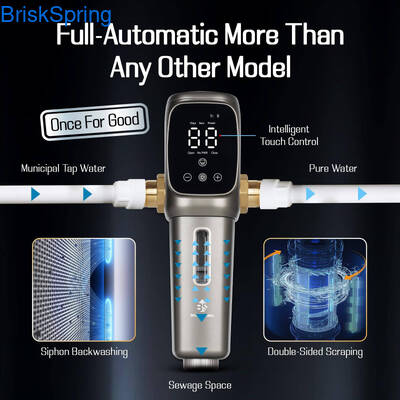 NSF 인증 316L 스테인리스 스틸 메시 물 필터 6T / H 흐름 속도와 지능적인 터치 제어