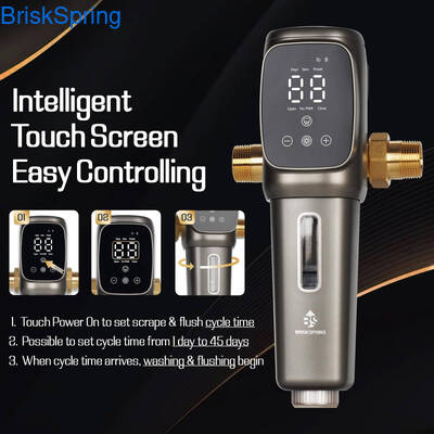 NSF 인증 316L 스테인리스 스틸 메시 물 필터 6T / H 흐름 속도와 지능적인 터치 제어