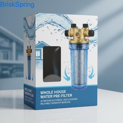 40 미크론 완전 자동 재사용 스핀 다운 물 필터 전체 집 퇴적 제거