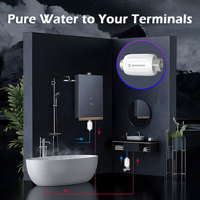 Compact Inline Salt-Free Water Descaler with 1/2 Inch Threaded Connections for Home Water Systems