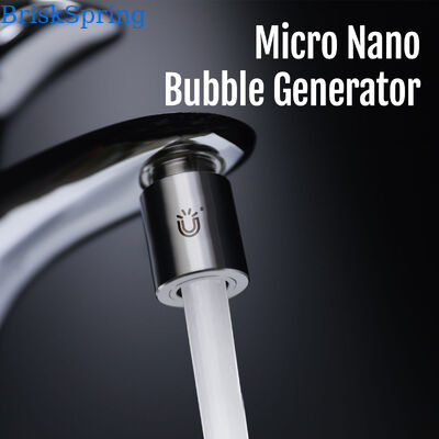 1440° 다중 관절 회전 마이크로 나노 거품 Faucet 에어레이터 1.09 × 108 ± 1.65 × 107 입자/ml 거품 농도 및 H59-1 구리 + SUS304 스테인리스 스틸 구조